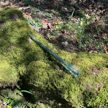 Charger l'image dans la galerie, A stunning handcrafted Star magic wand made with shimmering aventurine chips, showcasing a blend of green hues. The wand has a gracefully tapered shaft that sparkles in light, showcasing its intricate craftsmanship. Perfect for fantasy collectors, this wand embodies elegance and enchantment, making it a prized addition to any magical assortment.